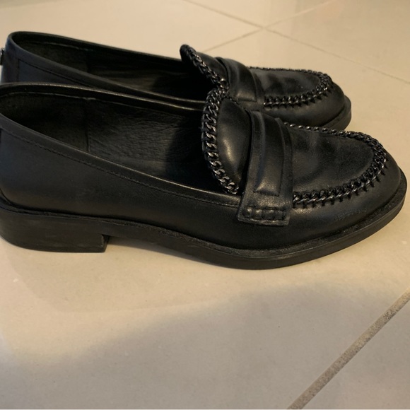 Genuine Leather Wishbone Loafers - Browns - Black - Picture 2 of 7